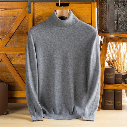 Men's Pure Cashmere Turtleneck Sweater