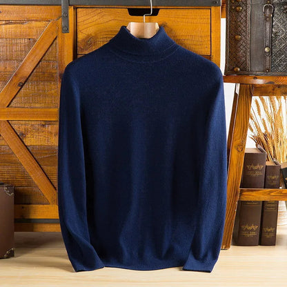 Men's Pure Cashmere Turtleneck Sweater