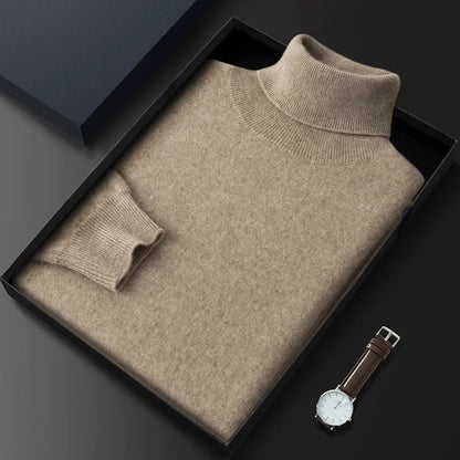 Men's Pure Cashmere Turtleneck Sweater