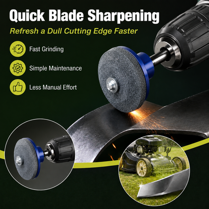 Mower Blade Sharpening Attachment – Fits Most Drills, Fast & Simple