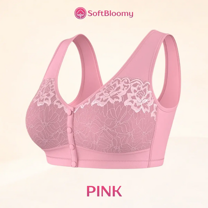 Soft Bloomy - Front-Closure Cotton Shaping Bra for Seniors