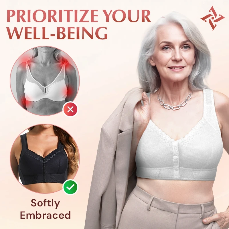 AuraSoft - Front-Closure Breathable Bra for Seniors
