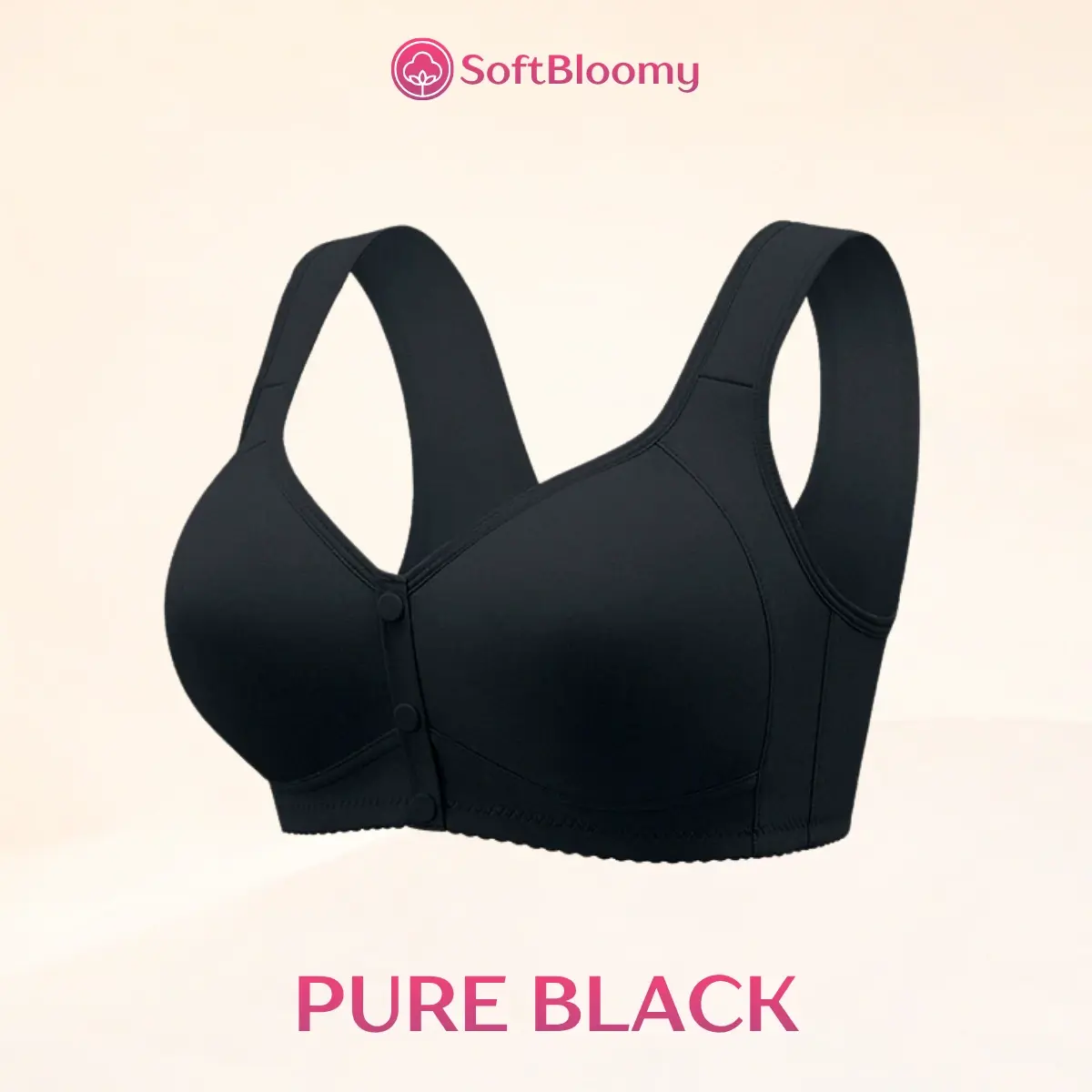 Soft Bloomy - Front-Closure Cotton Shaping Bra for Seniors