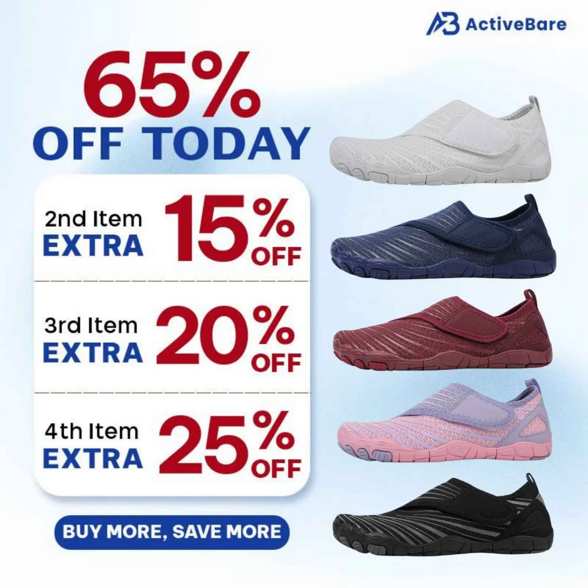 ActiveBare - Waterproof Wide Toe Box Barefoot Shoes for Seniors