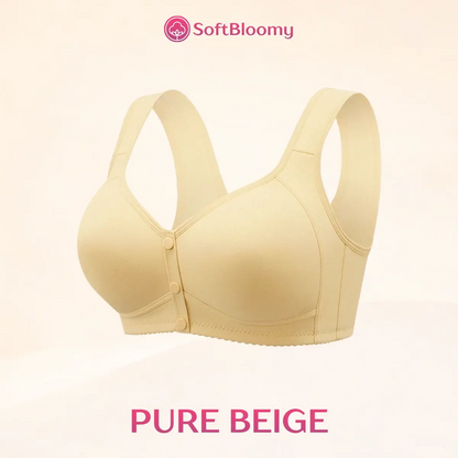 Soft Bloomy - Front-Closure Cotton Shaping Bra for Seniors