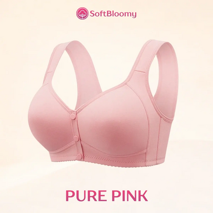 Soft Bloomy - Front-Closure Cotton Shaping Bra for Seniors