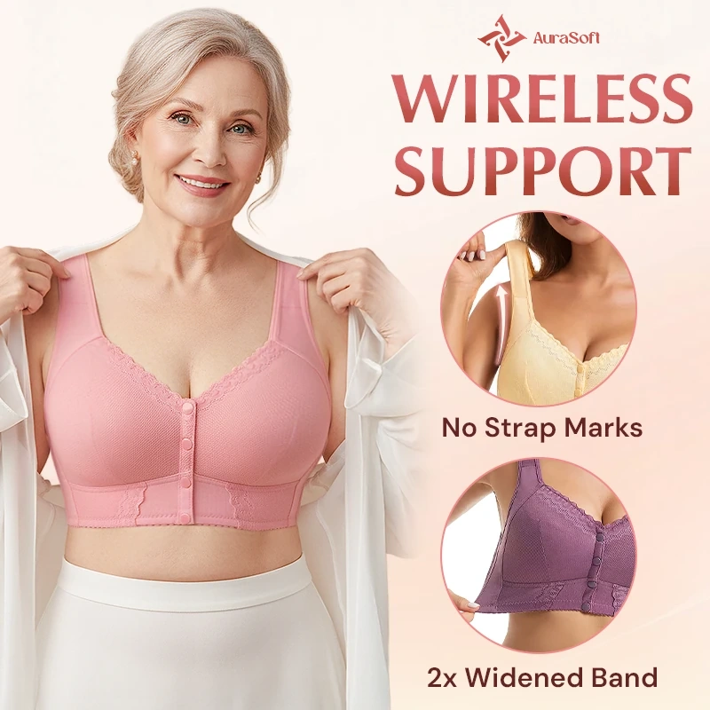 AuraSoft - Front-Closure Breathable Bra for Seniors