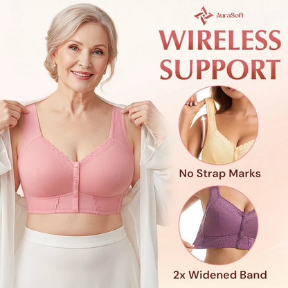 AuraSoft - Front-Closure Breathable Bra for Seniors