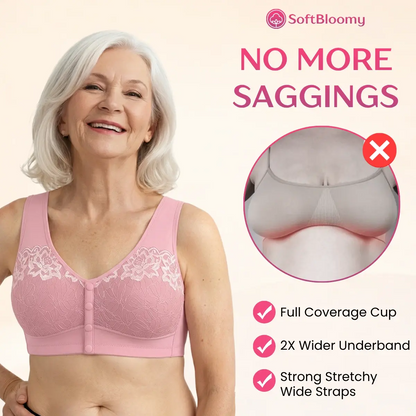 Soft Bloomy - Front-Closure Cotton Shaping Bra for Seniors