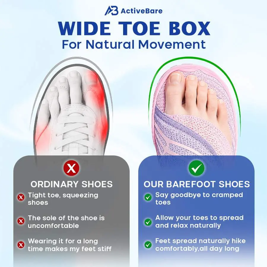 ActiveBare - Waterproof Wide Toe Box Barefoot Shoes for Seniors