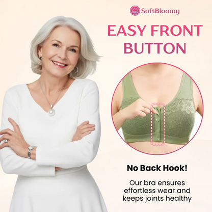 Soft Bloomy - Front-Closure Cotton Shaping Bra for Seniors