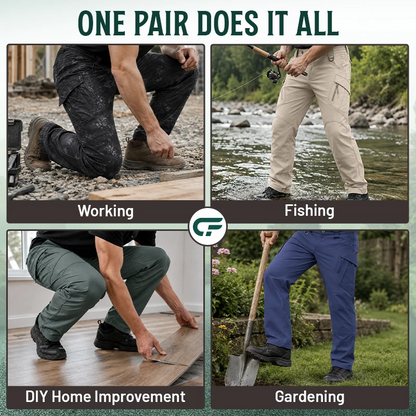 FlexCamo - Men's 9-Pocket Straight-Fit Tactical Waterproof Pants