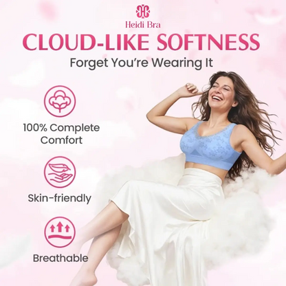 Heidi - Pure Cotton Buttonless Lifting Bra