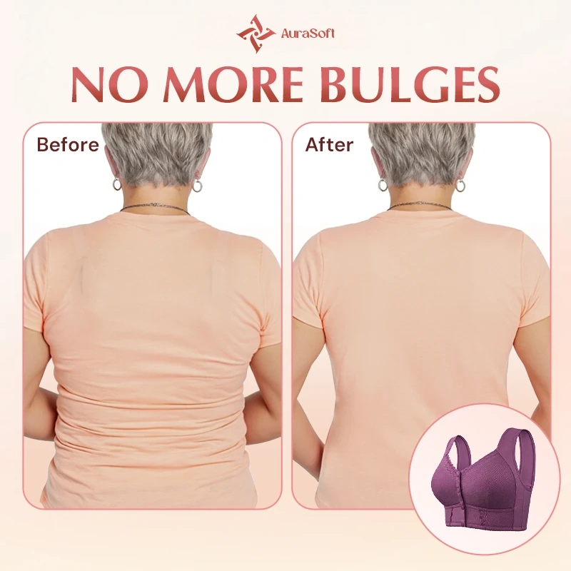 AuraSoft - Front-Closure Breathable Bra for Seniors