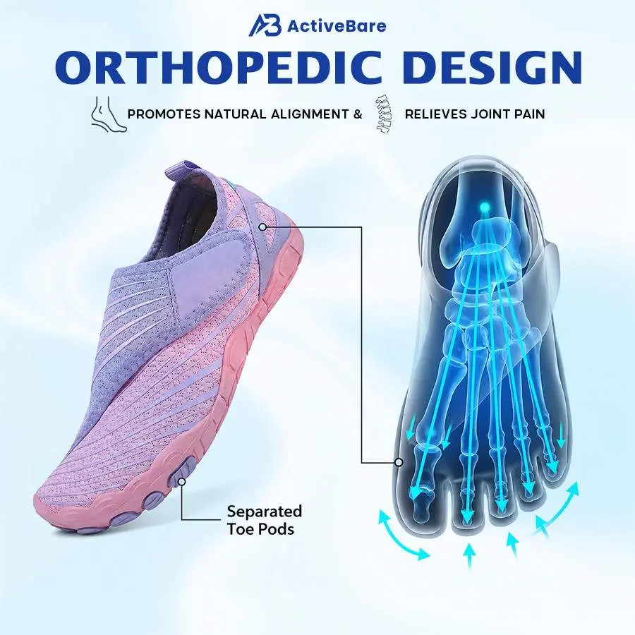 ActiveBare - Waterproof Wide Toe Box Barefoot Shoes for Seniors