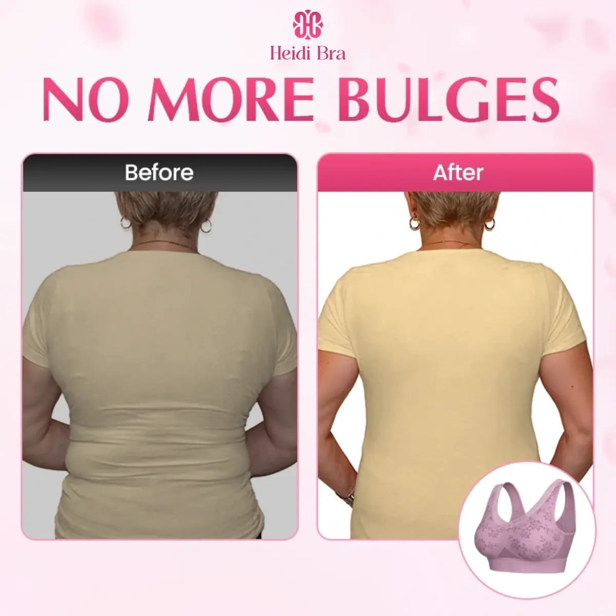 Heidi - Pure Cotton Buttonless Lifting Bra