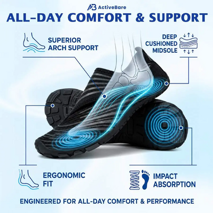ActiveBare - Waterproof Wide Toe Box Barefoot Shoes for Seniors