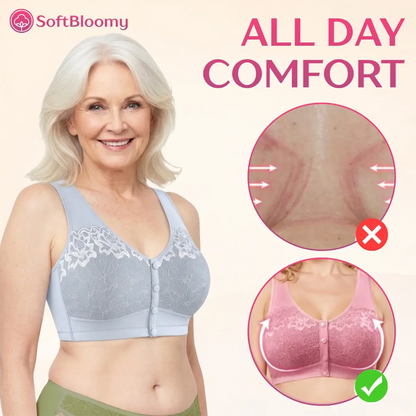 Soft Bloomy - Front-Closure Cotton Shaping Bra for Seniors