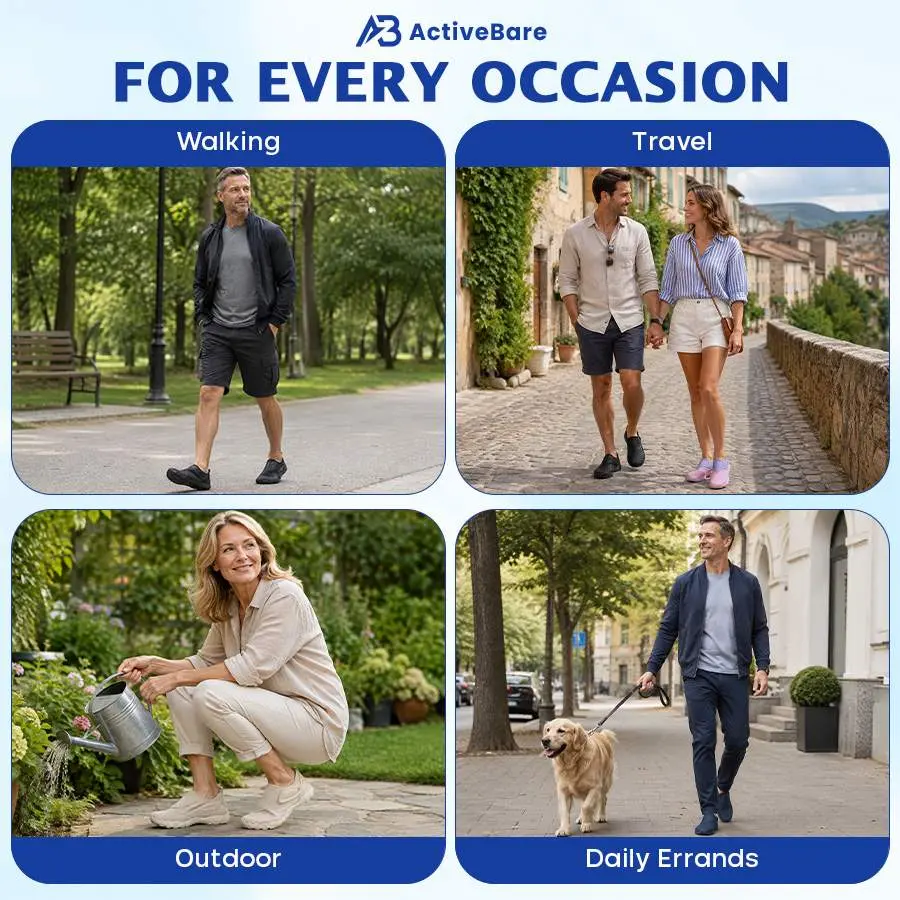 ActiveBare - Waterproof Wide Toe Box Barefoot Shoes for Seniors