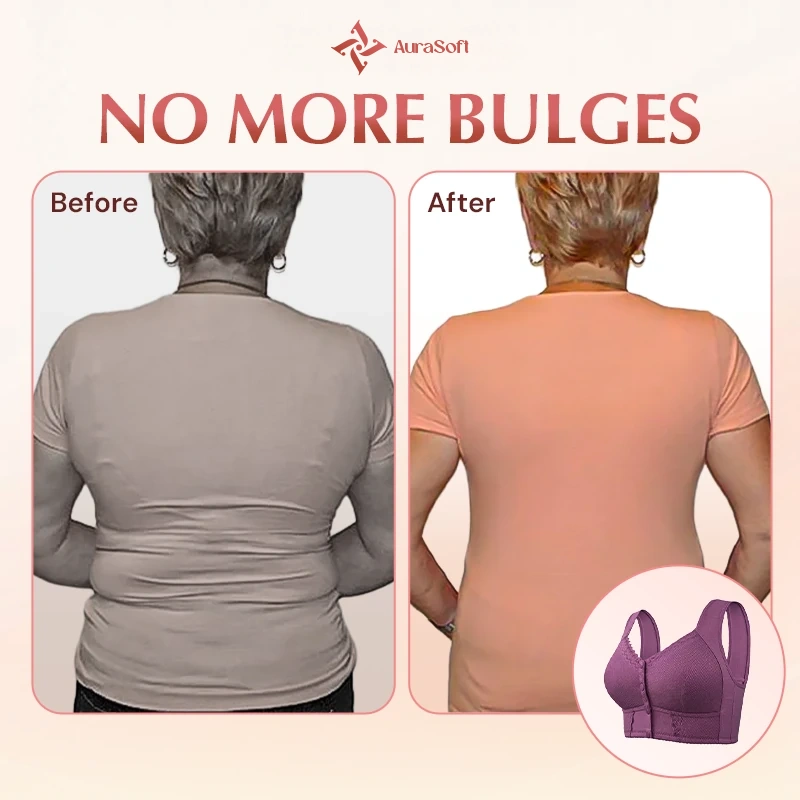 AuraSoft - Front-Closure Breathable Bra for Seniors