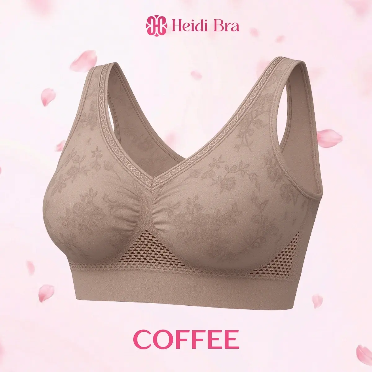 Heidi - Pure Cotton Buttonless Lifting Bra