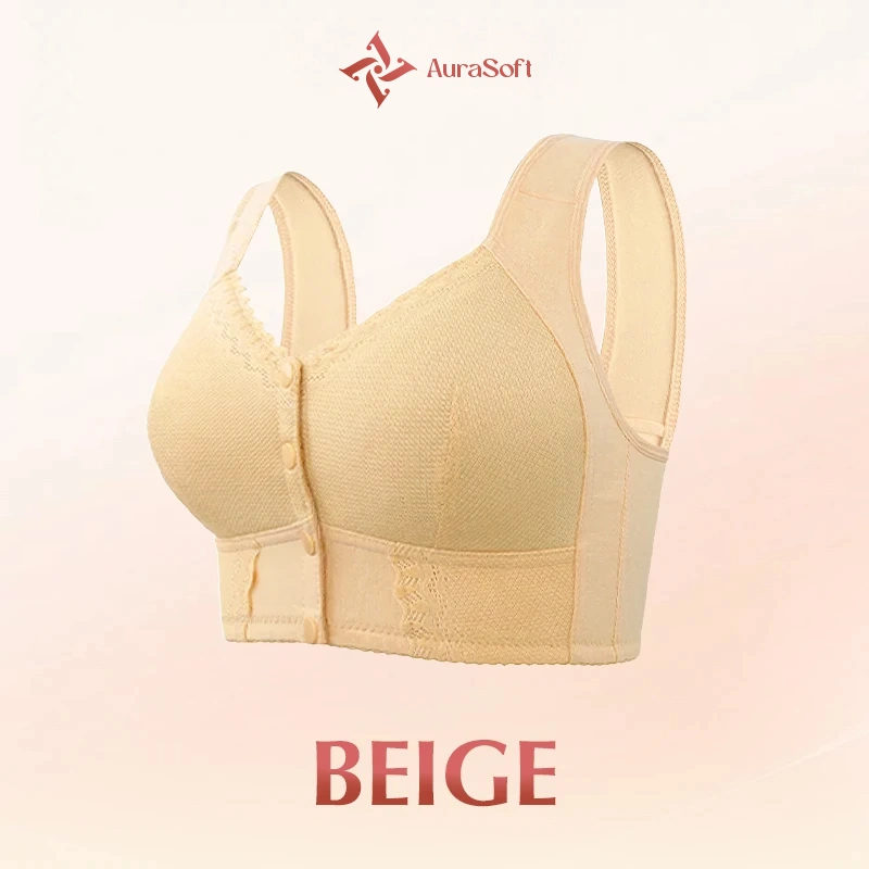 AuraSoft - Front-Closure Breathable Bra for Seniors