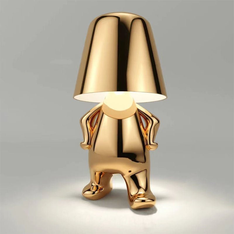 Table lamp with timeless design and gentle light emission