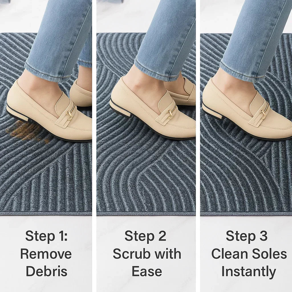 All-Weather Gripping Entry Mat, Traps Dirt