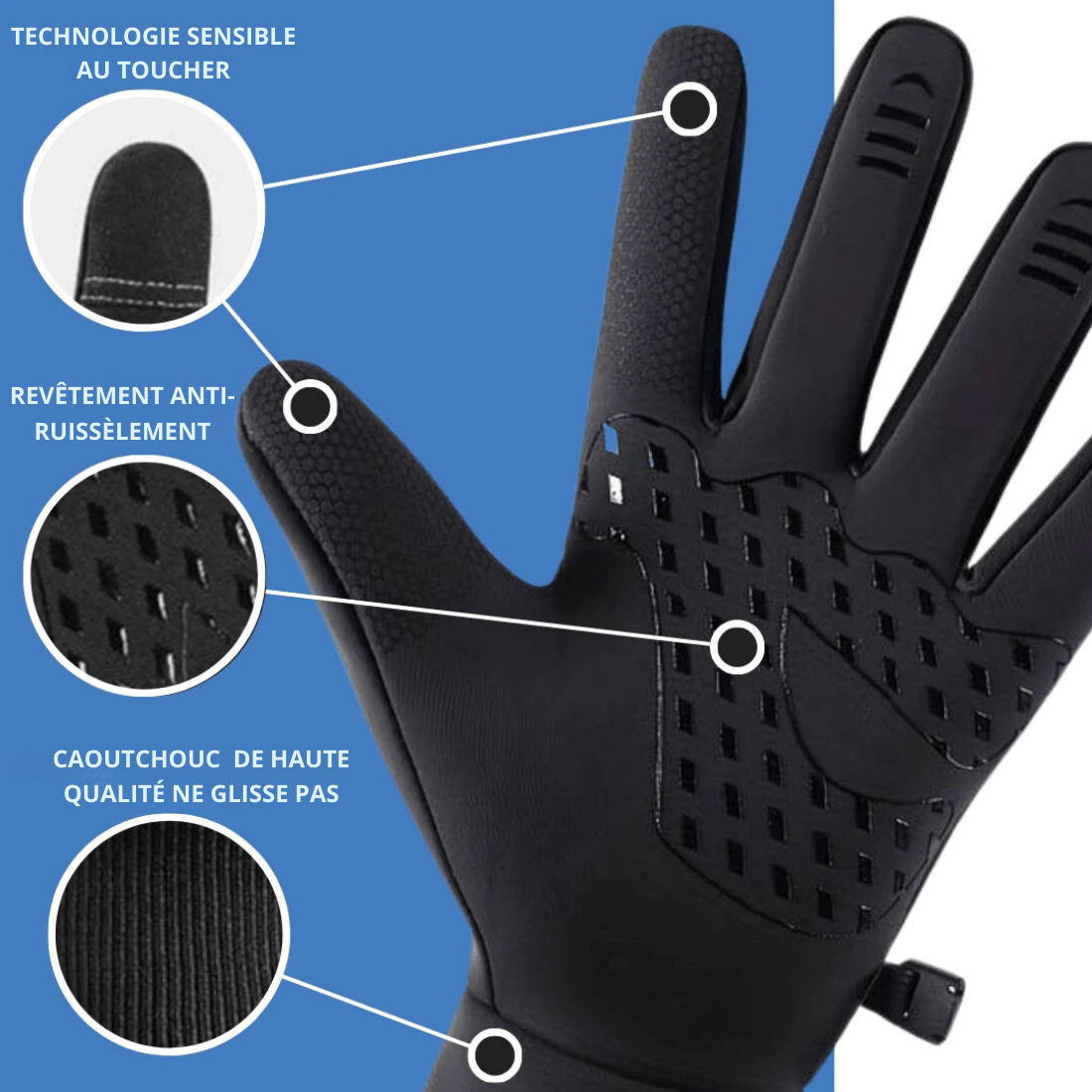 Heated Winter Gloves - Touchscreen, Waterproof, Breathable