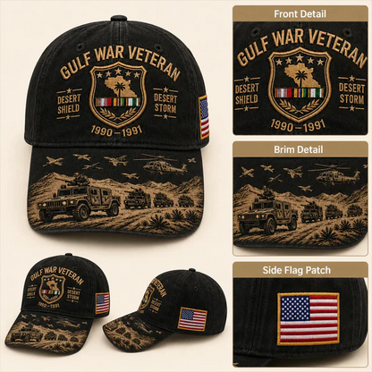 Last Day Promo: 45% OFF! Desert Storm Veteran Commemorative Cap – Gulf War Desert Shield Veteran Hat