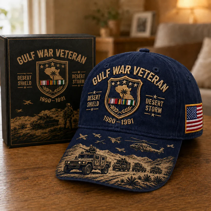 Last Day Promo: 45% OFF! Desert Storm Veteran Commemorative Cap – Gulf War Desert Shield Veteran Hat