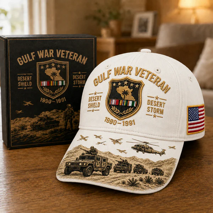 Last Day Promo: 45% OFF! Desert Storm Veteran Commemorative Cap – Gulf War Desert Shield Veteran Hat
