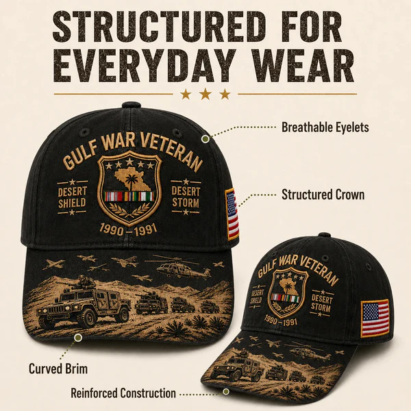 Last Day Promo: 45% OFF! Desert Storm Veteran Commemorative Cap – Gulf War Desert Shield Veteran Hat