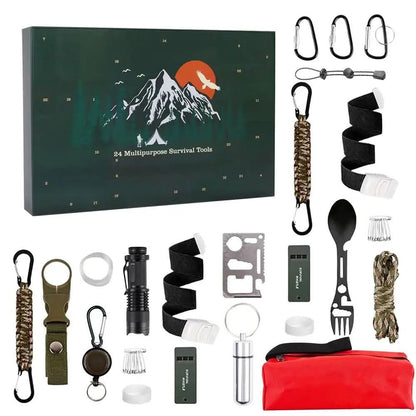 24 Day Countdown Calendar: Outdoor Survival Gear