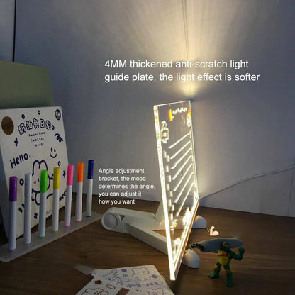 Illuminated Acrylic Message Board - 7 Color Pens Included
