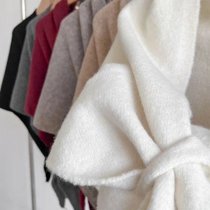 Womens Triangle Knit Poncho Wrap