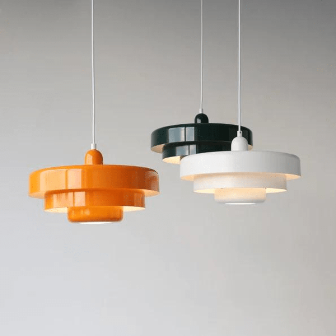 TRILORA – Multi-Tiered Pendant Lamp in Pastel Hues