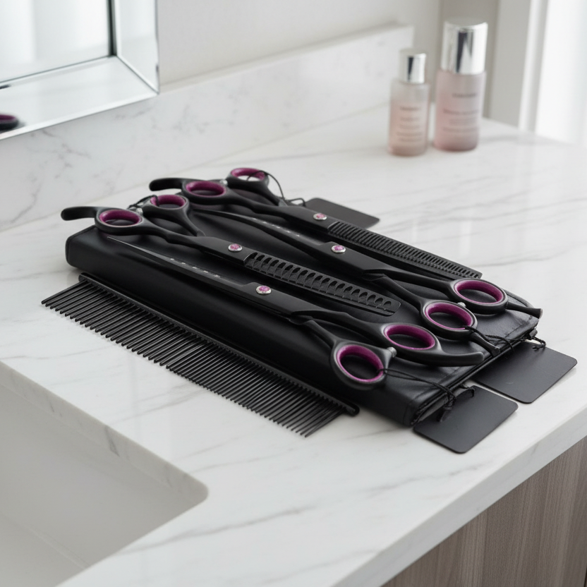 TRIMMEISTER – 4-piece Scissor Set for Precise Pet Grooming