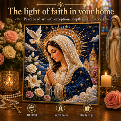 Icon of the Virgin Mary with the Divine Pearl – A Peaceful, Reliable DIY Gift