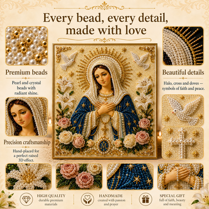 Icon of the Virgin Mary with the Divine Pearl – A Peaceful, Reliable DIY Gift