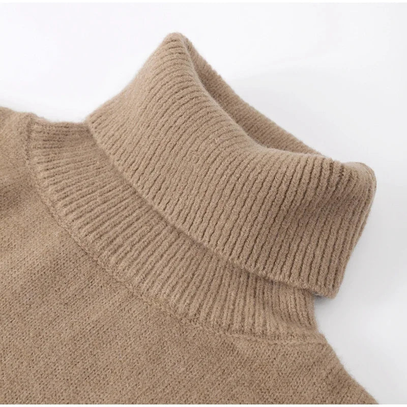Women's Cozy Ribbed Knit Turtleneck Sweater