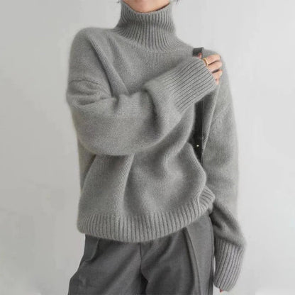 Women's Cozy Ribbed Knit Turtleneck Sweater