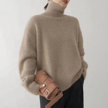 Women's Cozy Ribbed Knit Turtleneck Sweater