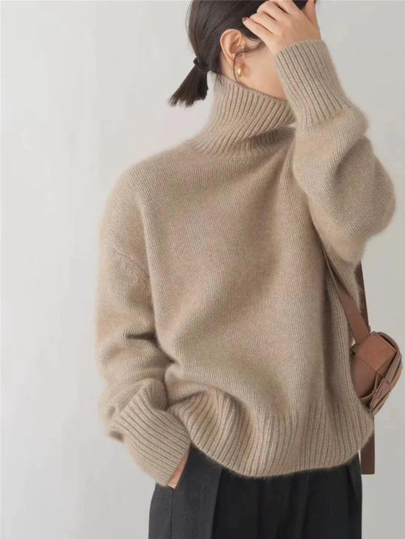 Women's Cozy Turtleneck Knit Sweater