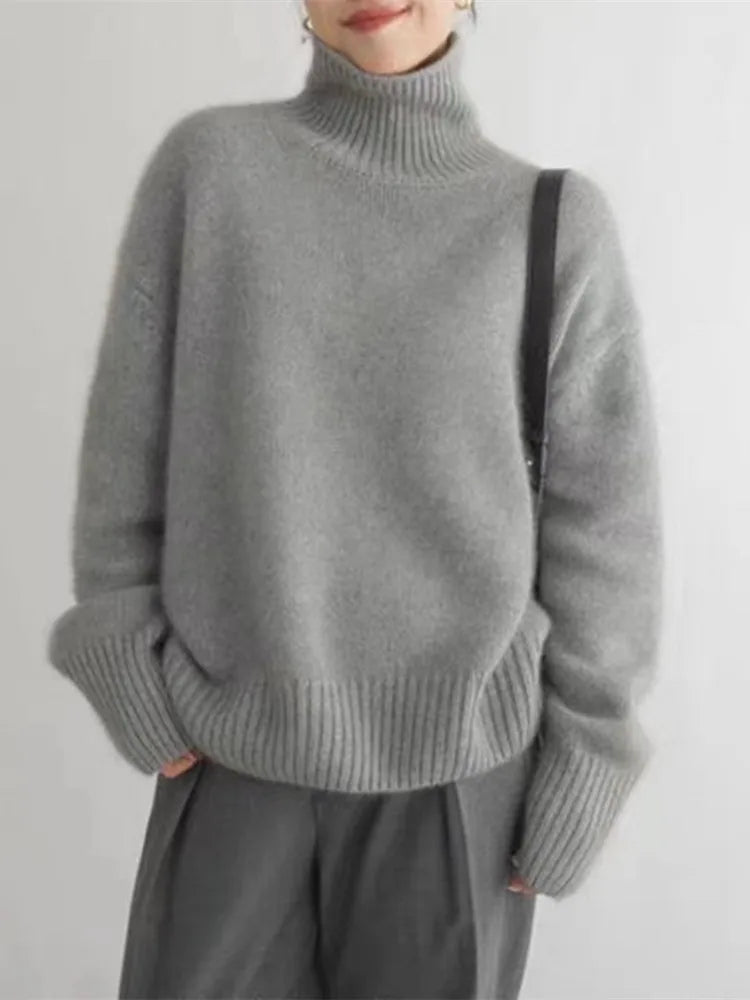 Women's Cozy Turtleneck Knit Sweater