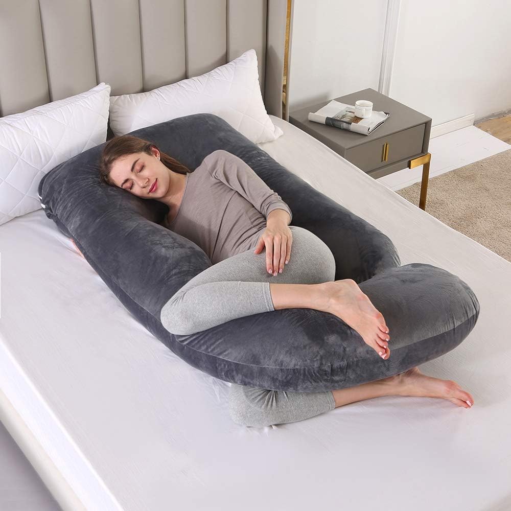 U-Shaped Full Body Pillow for Back, Belly & Shoulder Support