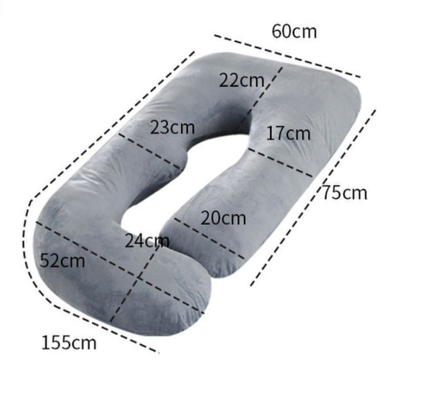 U-Shaped Full Body Pillow for Back, Belly & Shoulder Support