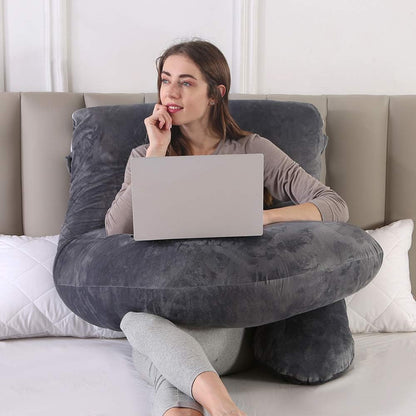U-Shaped Full Body Pillow for Back, Belly & Shoulder Support