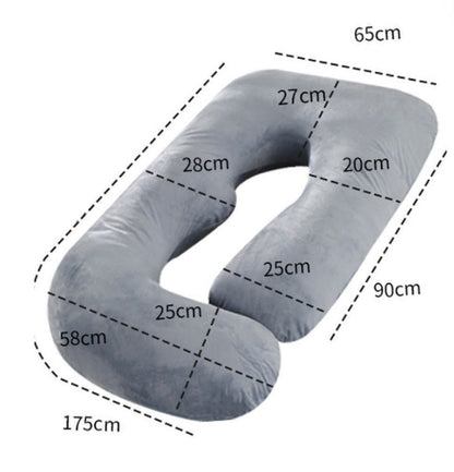 U-Shaped Full Body Pillow for Back, Belly & Shoulder Support