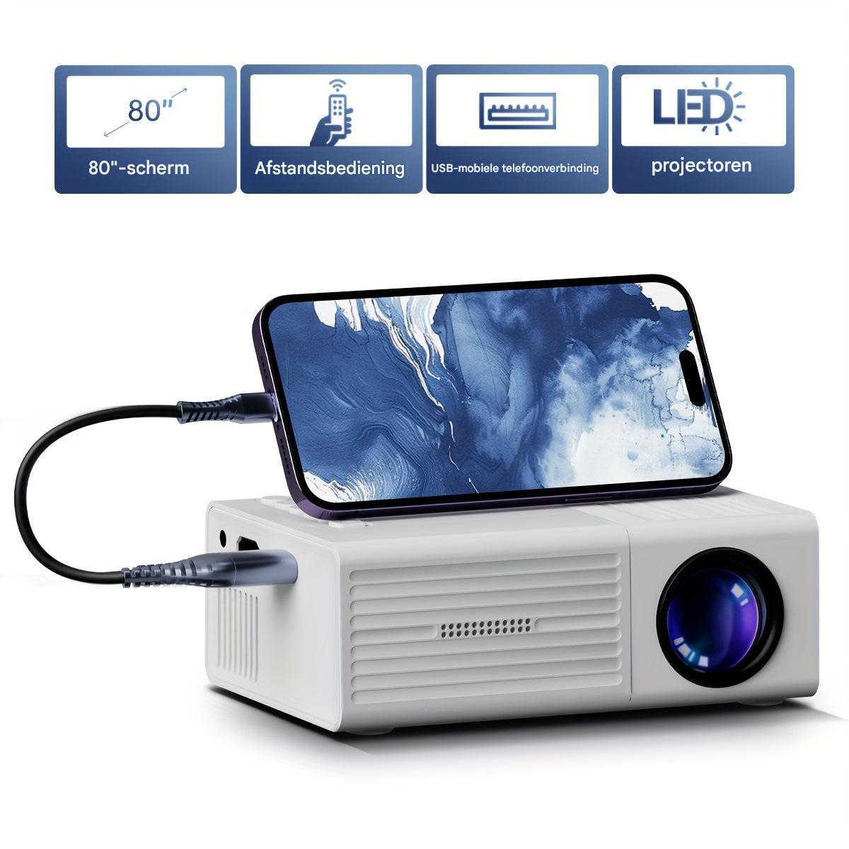Ultra-Compact Mini Projector (3000 Lumens) - LumoBeam
